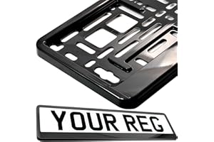 1x TAPORT® CAR REGISTRATION HOLDER FOR ANY CAR, VAN, TRUCK, TRAILER (SUPER BLACK)