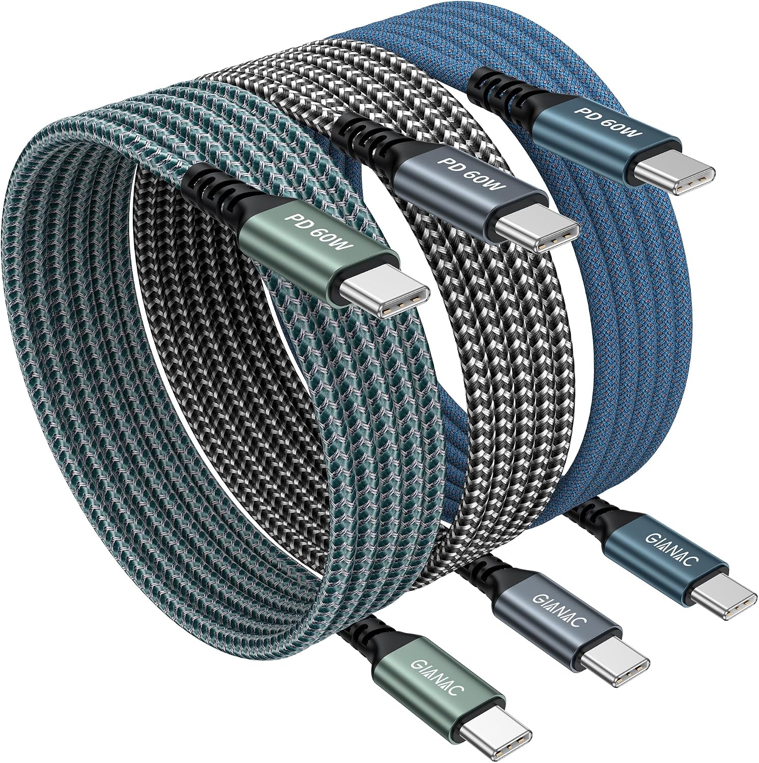 Expertenurteil & Zusammenfassung : GIANAC USB C Kabel 3Stück 2M Schnellladekabel