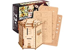 ESC WELT Fort Knox Box PRO 3D Puzzle Game - 3 in 1 Puzzle Box Modellbau Escape Room Spiel - Holzpuzzle & Holzrätsel - Geschenkbox Knobelspiel - Rätselbox 3D Holzpuzzle Erwachsene