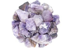 Crocon 1LB Améthyste Brut en Vrac Pierre Naturelle Pierre Précieuse Brute Tumbling Cabbing Polissage Gem Mining Chakra Équilibrage Reiki Guérison Bonne Chance Home Office Decor