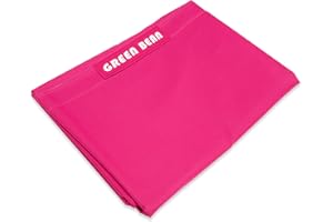 Green Bean© Square XXL Housse de Pouf Géant 140x180 cm - Housse en PVC - Housse de Pouf d'Intérieur & Extérieur - Housse Bean Bag - Pouf sans Remplissage - Housse Lounge Chair - Lavable - Rose Vif