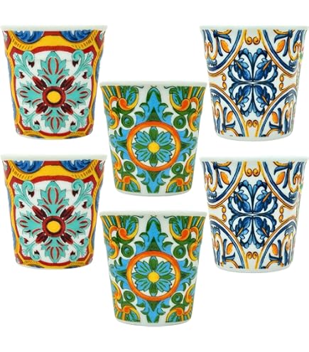 Set Tazzine Caffè 5 Elementi Set 5 Tazzine Espresso In Ceramica - 50ml Pareti Spesse Per Caffè E Tè Tazze Espresso