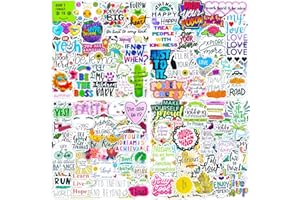 AIRNOGO Motivational Stickers 200 Pcs Inspirational Quotes Sticker Pack, Positive Affirmation Phrase Stickers, Waterproof Vinyl Stickers for Laptop Scrapbook Journal Skateboard Suitcase Phone Planner Bike etc