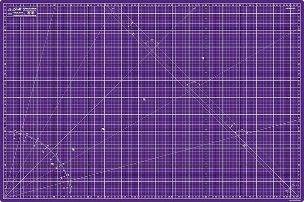 La Canilla Tapis de Découpe Auto-Cicatrisant A1 (90 x 60 cm - 36x24") Self-Healing Cutting Mat Planche Coupe pour Couture Patchwork Modelisme Cutter | Marqué en Centimètres et en Pouces