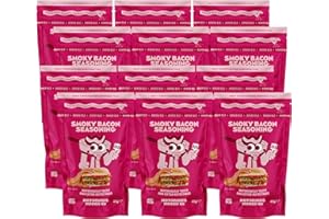 NOTORIOUS NOOCH CO Notorious Nooch - Smoky Bacon Flavour Vegan Food Seasoning - Plant-Based Nutritional Yeast - Pack of 12