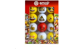 Emoji Lot de 12 balles de golf amusantes