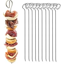 Brochettes En Métal Pour Kebabs,10 Pièces Pic Métallique Pour