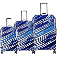 Tramp & Badger Swisslite 20/24/28-Inch (Set of 3) Hard Sided Printed Polycarbonate Cabin & Check-in Luggage Trolley Bag (Color - Navy Blue)
