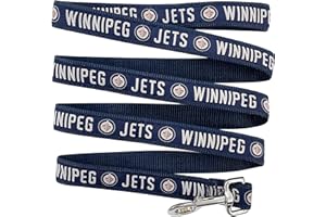 Pets First NHL Winnipeg Jets Leash for Dogs & Cats, Large. - Walk Cute & Stylish! The Ultimate Hockey Fan Leash!, 6 ft Long x 1 in Width, WIN-3031-LG