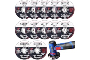 ANBOO 12 sztuk krążków 76 mm, tarcze szlifierskie, kątowe do metalu, tarcza tnąca do cięcia metalu i drewna