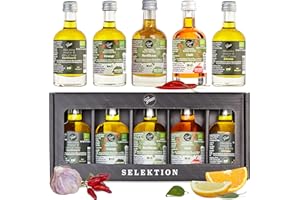 ‎GEPP'S Gepp‘s Feinkost Öl Geschenkbox „Öl-Clutch“ I Gewürzöl Set mit 5 erlesenen BIO-Ölen in schöner Verpackung I Olivenöl Basilikum, Chili, Knoblauch, Orange & Zitrone I Geschenkidee zum Geburtstag (5x50ml)