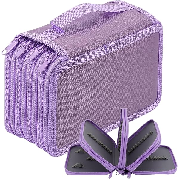 Astuccio Scuola 72 Slot - Portamatite Rimovibile Viola Per Cancelleria - Foto 8