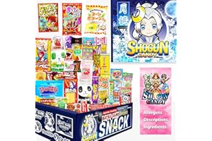 SHOGUN CANDY 40 pcs Japanese Snacks Mystery Box, Japanese Sweets, Popin Cookin Snack Boxes, Kawaii Tsukuyomi