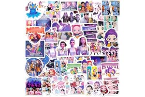 Ainvliya 56 Stück Huntrs Aufkleber, Wasserfeste Vinyl Aufkleber Set, Graffiti Stil Aufkleber, Demo Hunte Aufkleber Anwendbar für Gitarren Auto Gepäck Laptop Aufkleber Kinder und Erwachsene