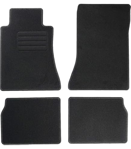 Recambo 3D rubberen vloermatten compatibel met Mercedes E-Klasse | W124 | S124 BJ 1984-1997 | Rubberen automatten | precies passend | met rand | grijs