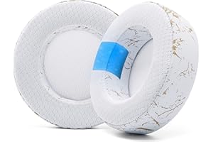 WC FreeZe Virtuoso - Wymienne nauszniki douszne z hybrydowym żelem chłodzącym do tkaniny do zestawu słuchawkowego Corsair Virtuoso firmy Wicked Cushions, | Gold Marble