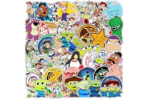 KOWASO Lot de 50 autocollants Toy Story pour ordinateur portable, pare-chocs, planche à roulettes, bouteilles d'eau, ordinateur, téléphone, dessins animés pour enfants, adolescents, adultes.