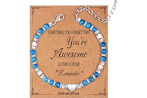 Dochais Prezent dla mamy Bransoletka z sercem Kobiety Prezent na Dzień Matki Bransoletka damska ze srebra próby 925 i stali nierdzewnej Oryginalny kamień naturalny bransoletka prezent