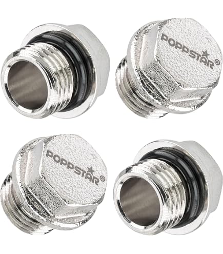HENGBIRD Messing Stoppen 2 Stuks Met Rubberen Ring – 1 Inch Buitendraad, Blinde Stop Voor Leidingen – Geschikt Voor Badkamer, Verwarming En Drinkwater
