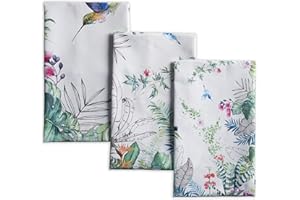 ‎MAISON D' HERMINE Maison d' Hermine Tropiques 100% Baumwolle Set von 3 Multi-Purpose Küchenhandtuch | Bar Handtücher | Frühling/Sommer (50 cm X 70 cm)