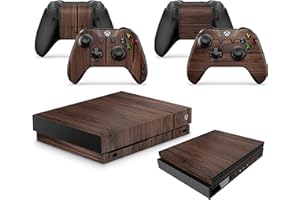 giZmoZ n gadgetZ GNG Skin Adhesivo de Vinilo de Wood de para la Consola Xbox One X + Set de 2 Skins para los Controladores