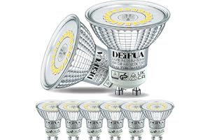 DEIFUA GU10 LED Lampe Tageslichtweiß 5000K 6W 850 Lumen Ersetzt 90W PAR16 Halogen Leuchtmittel, 6er-Pack, Nicht Dimmbar Reflektorlampen, Flimmerfrei Strahler, Abstrahlwinkel 120° Spot Birnen