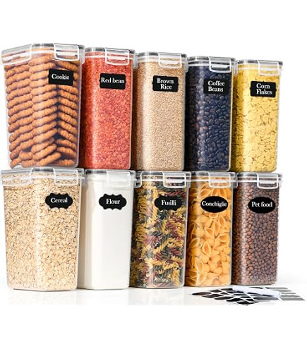 10 Boites Rangement Alimentaire 1.6L - Hermétiques - Avec Étiquettes Et Cuillères - Sans BPA