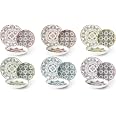 Service De Vaisselle Scratch Excelsa - 18 Pièces Multicolores (6 Assiettes Plates, 6 Creuses, 6 à Dessert) | Verre Artisanal