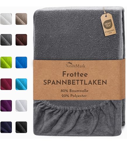 Spannbettlaken Frottee - 80x180cm Aus Baumwolle, 23 Farben Wählbar