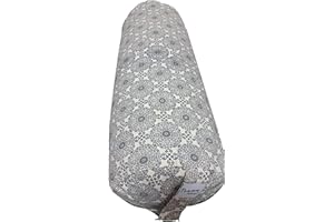TVAMM-LIFESTYLE Tvamm Lifestyle Yoga Bolster 65x22 cm 2018, Yin Yoga, Rucken, Meditation Kissen mit Buchweizenschale gefüllt