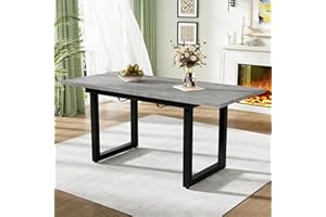 ‎MERAX Merax Esstisch 140/180x80x75 cm, Ausziehbar Esszimmertisch mit Tischbeine aus Metall, Rechteckiger Küchentisch für Wohnzimmer und Esszimmer, Grau