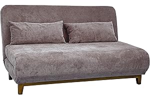 Brigros WeHome - Divanetto trasformabile due posti apribile con cuscini Basil (Kaki)