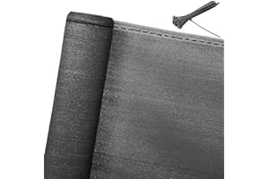 WOLTU Balcony Privacy Screen Windbreak Net Fence Sunshade Weatherproof HDPE Privacy Protector Balcony Cover with Cable Ties - 1x6m, Anthracite, GZZ1180an01