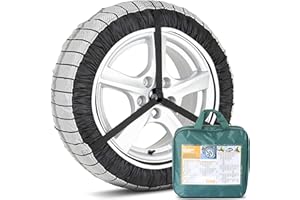 AETUHU Calze da Neve Silknet - Taglia 60 - Premiate come "Miglior Acquisto" - Modello Universale Adatto ai Modelli 205/55 R16 , 195/65 R15 , 225/45 R17 ed Altri