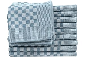 Müskaan 10er Set Geschirrtücher 100% Baumwolle 50x70 cm Petrol 210 g/m² | Küchenhandtücher für Abtrocknen, Grubentücher zum Putzen, Fusselfrei Geschirrhandtücher, Küchentücher saugstark, Geschirrtuch