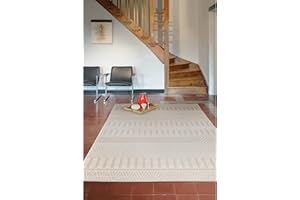 benuta Dywan Naoto beżowy 120 x 170 cm, łatwy w pielęgnacji, nadaje się do użytku w pomieszczeniach i na zewnątrz, na balkon i taras