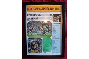 Lilywhite Multimedia Liverpool 0 Arsenal 2-1989 title decider - framed print