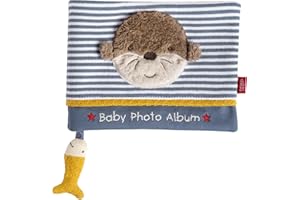Fehn álbum de fotos nutria, Descubrir, explorar, sentir: Memoriza caras y aprende nombres de forma lúdica con el álbum de fotos de tela, álbum deslizable, a partir de 0 meses