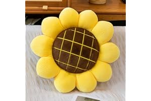 Fsrongxi Cojín de Girasol y Flores para Suelo - Lindo Cojín de Decoración para Automóviles y Hogar (1, 39 x 39 cm)