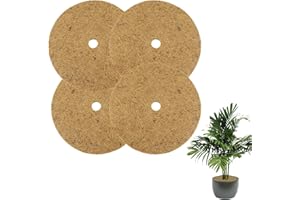 SLAKOZYT 4 Stück Pflanzenschutz Kokosfasermatte,Kokosmulchscheibe Winterschutz und Kälteschutz für Pflanzen,Mehrfach verwendbar Kokosnuss Mulchmatten vor Nässe und Frost (40cm*40cm)