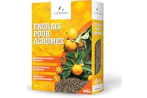 LERAVA® Engrais Agrumes organique - 800g - engrais citronnier en pot pour un développement vigoureux et savoureux des agrumes - Avec bouchon distributeur - Engrais bio 100% Made in Italy