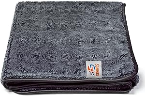 Stravos Panno Microfibra Auto Per Asciugatura E Pulizia Esterni, 85 x 60 Cm, Superfine Ad Alto Grado Di Assorbimento, Professionale Riutilizzabile