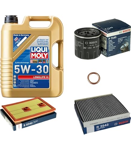 BESTPRICE Inspektionspaket – Ölfilter, Luftfilter, Innenraumfilter & 5L Motoröl 5W-40