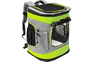 Kato Tirrinia Haustier Hund Träger Rucksack, Haustier Tragetasche mit Mesh für mittelgroße Hunde Katzen, 1.5lbs Welpen Träger tragbare Reisetasche