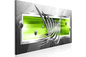 murando - Cuadro en Lienzo Abstracto 150x50 cm 1 pieza - Impresión en material tejido no tejido cuadros decoracion salon modernos lienzos decorativos dormitorios - Gris Verde a-A-0344-b-b