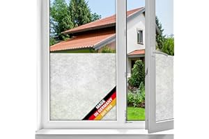 ‎D-C-FIX d-c-fix Fensterfolie Reispapier - 45 cm x 2 m – selbstklebende Sichtschutzfolie mit modernem Muster für Glasflächen – selbsthaftend, blickdicht, dekorativ