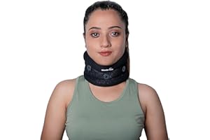 Wonder Care Soft Cervical Collar Adjustable Collar Neck Support Brace Neck Support Soft Neck Collar Neck Brace for Neck and Support for Women & Men_Black_Medium.