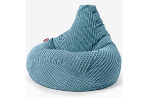 Lounge Pug - CORD - Bean Bag Chairs - HIGHBACK Gaming Chair Beanbag UK - Aegean Blue