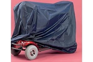 Homecraft Deluxe Scooter Cover, 68 x 145 x 140 cm, Blue Heavy-Duty PVC, Elasticated Base, Scooter Storage Cover, Protects Against Weather and Dust, Waterproof (Eligible for VAT Relief in the UK)