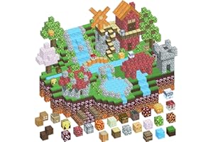 Elfew 132 Pezzi Blocchi Costruzioni Magnetiche per Bambini 3+ Anni, Costruisci un Mondo di Blocchi Magnetici, Gioco d'avventura per Ragazzi e Ragazze, Giocattolo da 3-6, 4-8, 5-10 Anni